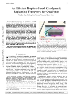 An Efficient B-spline-Based Kinodynamic Replanning Framework for
  Quadrotors
