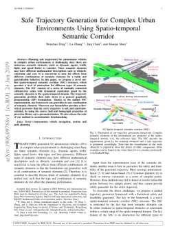 Safe Trajectory Generation for Complex Urban Environments Using
  Spatio-temporal Semantic Corridor