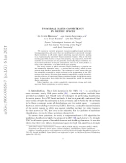 Universal Bayes consistency in metric spaces