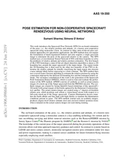 Pose Estimation for Non-Cooperative Rendezvous Using Neural Networks