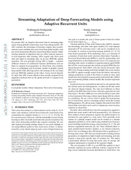 Streaming Adaptation of Deep Forecasting Models using Adaptive Recurrent
  Units