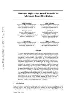 Recurrent Registration Neural Networks for Deformable Image Registration