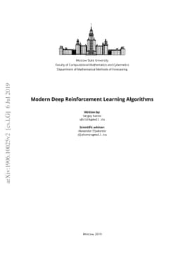 Modern Deep Reinforcement Learning Algorithms