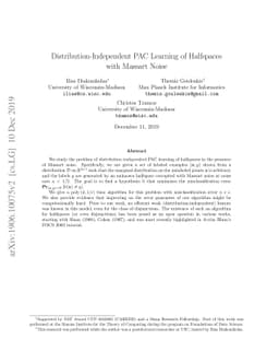 Distribution-Independent PAC Learning of Halfspaces with Massart Noise