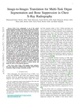 Image to Images Translation for Multi-Task Organ Segmentation and Bone
  Suppression in Chest X-Ray Radiography
