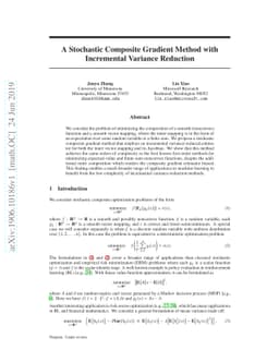 A Stochastic Composite Gradient Method with Incremental Variance
  Reduction