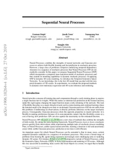 Sequential Neural Processes