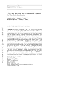TS-CHIEF: A Scalable and Accurate Forest Algorithm for Time Series
  Classification