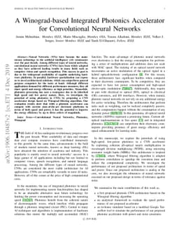 A Winograd-based Integrated Photonics Accelerator for Convolutional
  Neural Networks