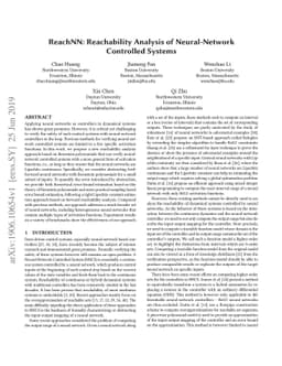 ReachNN: Reachability Analysis of Neural-Network Controlled Systems