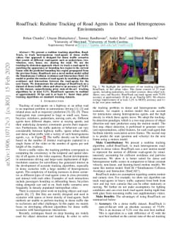 RoadTrack: Realtime Tracking of Road Agents in Dense and Heterogeneous
  Environments