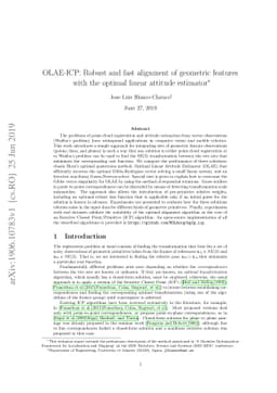 OLAE-ICP: Robust and fast alignment of geometric features with the
  optimal linear attitude estimator