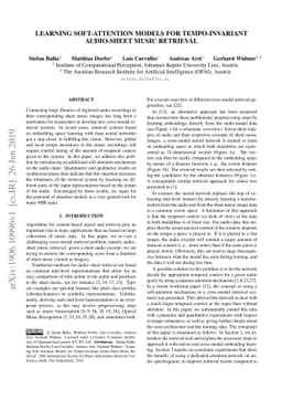 Learning Soft-Attention Models for Tempo-invariant Audio-Sheet Music
  Retrieval