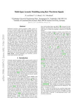 Multi-Span Acoustic Modelling using Raw Waveform Signals