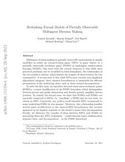 Rethinking Formal Models of Partially Observable Multiagent Decision
  Making