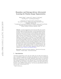 Boundary and Entropy-driven Adversarial Learning for Fundus Image
  Segmentation