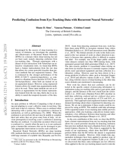Predicting Confusion from Eye-Tracking Data with Recurrent Neural
  Networks