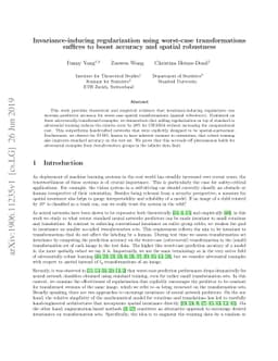 Invariance-inducing regularization using worst-case transformations
  suffices to boost accuracy and spatial robustness