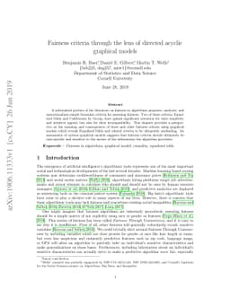 Fairness criteria through the lens of directed acyclic graphical models