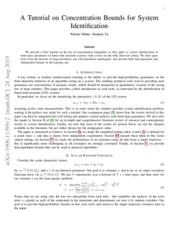 A Tutorial on Concentration Bounds for System Identification