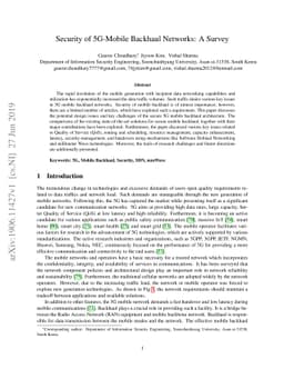 Security of 5G-Mobile Backhaul Networks: A Survey