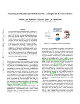 Toward Simulating Environments in Reinforcement Learning Based
  Recommendations