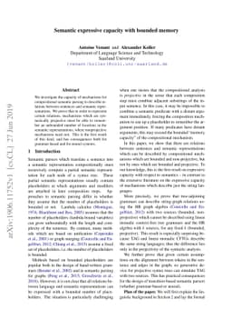 Semantic expressive capacity with bounded memory