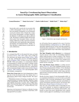 InsectUp: Crowdsourcing Insect Observations to Assess Demographic Shifts
  and Improve Classification