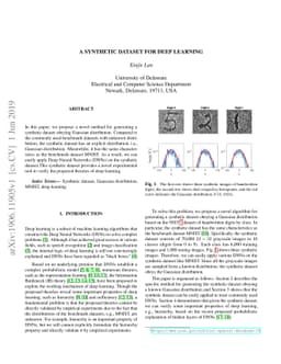 A synthetic dataset for deep learning
