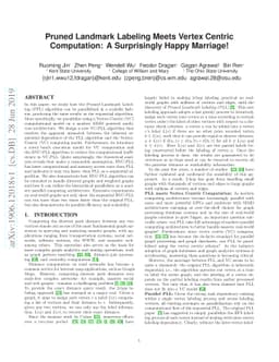 Pruned Landmark Labeling Meets Vertex Centric Computation: A
  Surprisingly Happy Marriage!