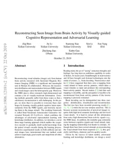 Reconstructing Perceived Images from Brain Activity by Visually-guided
  Cognitive Representation and Adversarial Learning