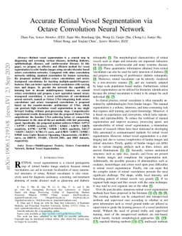 Accurate Retinal Vessel Segmentation via Octave Convolution Neural
  Network