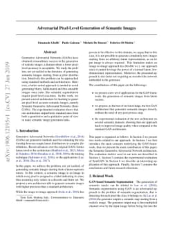 Adversarial Pixel-Level Generation of Semantic Images