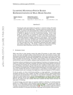 Learning Manifold Patch-Based Representations of Man-Made Shapes