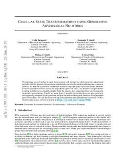 Cellular State Transformations using Generative Adversarial Networks