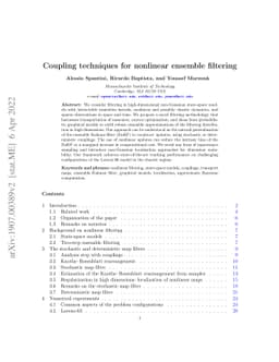 Coupling techniques for nonlinear ensemble filtering