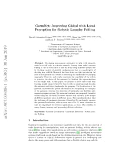 GarmNet: Improving Global with Local Perception for Robotic Laundry
  Folding