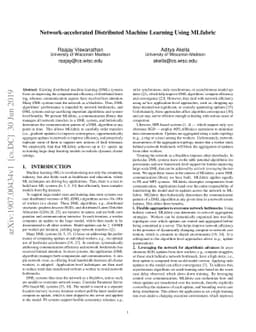 Network-accelerated Distributed Machine Learning Using MLFabric