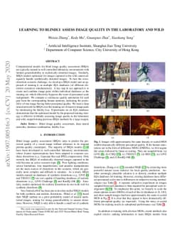 Learning to Blindly Assess Image Quality in the Laboratory and Wild