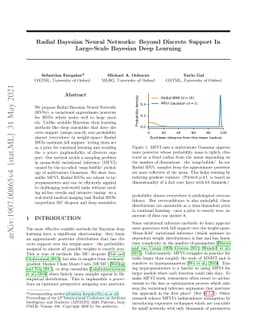 Radial Bayesian Neural Networks: Beyond Discrete Support In Large-Scale
  Bayesian Deep Learning