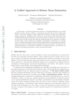 A Unified Approach to Robust Mean Estimation