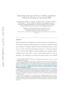 Estimating brain age based on a healthy population with deep learning
  and structural MRI