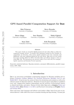 GPU-based Parallel Computation Support for Stan