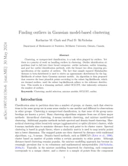 Finding Outliers in Gaussian Model-Based Clustering