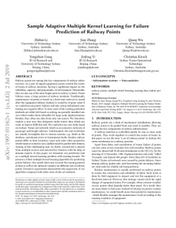 Sample Adaptive Multiple Kernel Learning for Failure Prediction of
  Railway Points