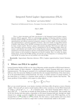 Integrated Nested Laplace Approximations (INLA)