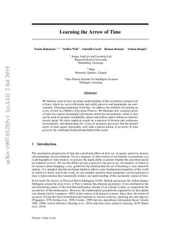 Learning the Arrow of Time