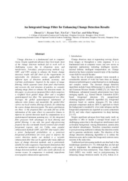 An Integrated Image Filter for Enhancing Change Detection Results