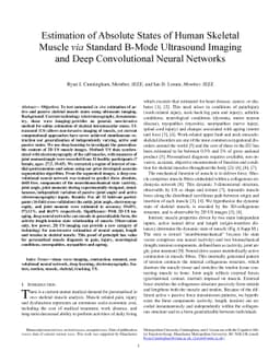 Estimation of Absolute States of Human Skeletal Muscle via Standard
  B-Mode Ultrasound Imaging and Deep Convolutional Neural Networks