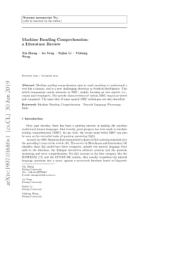 Machine Reading Comprehension: a Literature Review